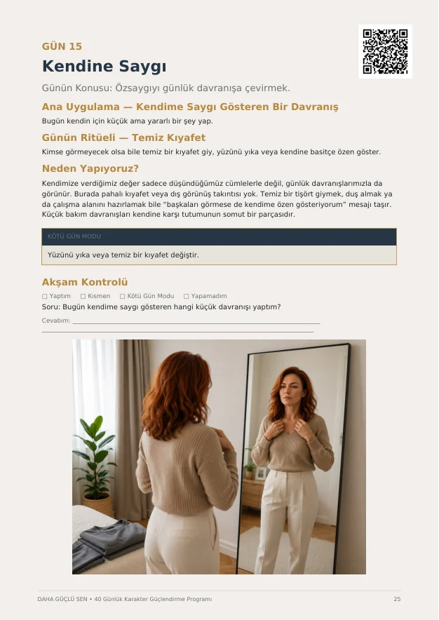 DAHA GÜÇLÜ SEN program içi örnek sayfa